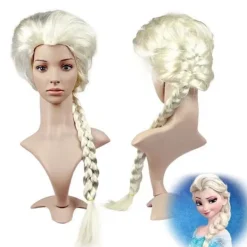 Frozen Elsa Cosplay Peruk Set> Peruker