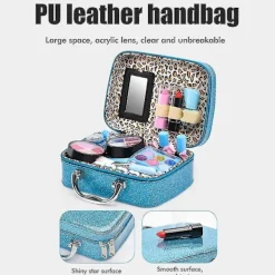 Frozen-tema Barnens Tvätbara Sminkväska Sminkleksaker Resväska Jul Födelsedagspresent Set Flicka> Smink