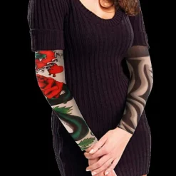 Förpackning med 9 tatueringsärmar Tatueringsarmstrumpa Armtatueringsstrumpa Unisex Nylon Tillfälliga tatueringar Arm Slumpmässig stil> Smink