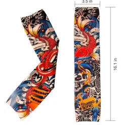 Förpackning med 9 tatueringsärmar Tatueringsarmstrumpa Armtatueringsstrumpa Unisex Nylon Tillfälliga tatueringar Arm Slumpmässig stil><noscript><img width=