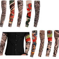 Förpackning med 9 Tatueringärmar Tatuering Armstrumpa Armtatuering Strumpa Unisex Nylon Temporära Tatueringar Arm Slumpmässig Stil> Smink