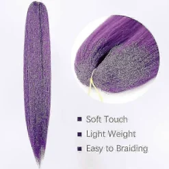 Försträckt lila hårförlängning för barn - Anime Cosplay Kostymtillbehör Halloween Demon Hunter Rumi Inspirerad Peruk Trim Prop Ljuslila 2pcs | Fyndiq><noscript><img width=