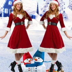 Fru Claus Juldräkt för Kvinnor Storlek S S><noscript><img width=