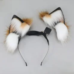 Furry Anime Hårband Rörliga Djuröron Pannband Maskeradfest Tillbehör><noscript><img width=
