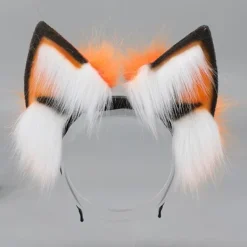Furry Anime Hårband Rörliga Djuröron Pannband Maskeradfest Tillbehör><noscript><img width=