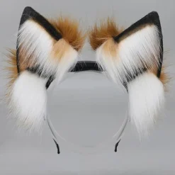 Furry Anime Hårband Rörliga Djuröron Pannband Maskeradfest Tillbehör><noscript><img width=