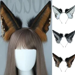 Fuskpäls Hundöron Djur Hårband Vargöron Realistisk Lolita Varg Hårband> Huvudbonader
