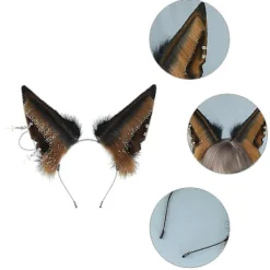 Fuskpäls Hundöron Djur Hårband Vargöron Realistisk Lolita Varg Hårband><noscript><img width=