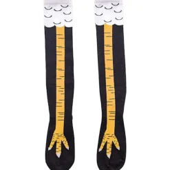 Galna roliga kycklingben fötter knähöga strumpor, roliga> Tillbehör