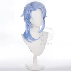 Game Genshin Impact Kamisato Ayato Cosplay Kostym Cosplay Ayato Full Set Outfits Peruk Halloween Cosplay Anime XL Wig onesize> Peruker