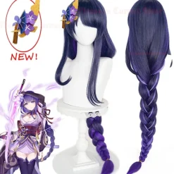 Game genshin impact raiden shogun cosplay peruk pre styled 110cm><noscript><img width=