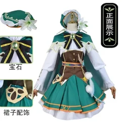 Game Genshin Impact Venti Cosplay Dräkt Outfit Anime Cosplay Halloween Kostymer Dam Venti Kostym Full Set Uniform XL><noscript><img width=