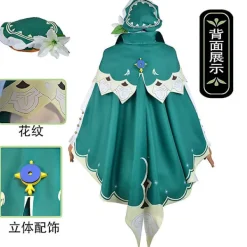 Game Genshin Impact Venti Cosplay Dräkt Outfit Anime Cosplay Halloween Kostymer Dam Venti Kostym Full Set Uniform XL><noscript><img width=