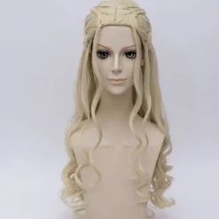 Game Of Thrones Daenerys Targaryen Cosplay Peruk Syntetiskt Hår Långt Vågigt Dragon Of Mother Peruker Halloween Festdräkt För Kvinnor> Peruker