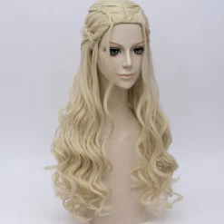 Game Of Thrones Daenerys Targaryen Cosplay Peruk Syntetiskt Hår Långt Vågigt Dragon Of Mother Peruker Halloween Festdräkt För Kvinnor><noscript><img width=