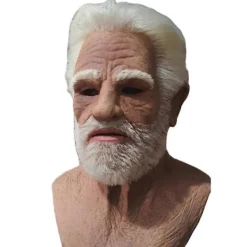 FMYSJ Gammal Man Ansiktsmask Latex Realistisk Mask, Halloween Krypande Rynka Gammal Person Mask Huvudbonad Hjälm Vuxen Maskeradklädsel Kostym Rekvisita (FMY) | Fyndiq><noscript><img width=