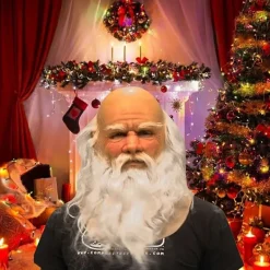 Gammal Silikonmask - Ekologisk Tomtemask - Giftfri - Halloween-FA-><noscript><img width=