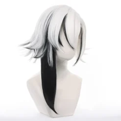 Genshin Impact Arlecchino Cosplay Peruk Vit Svart Värmebeständig Y><noscript><img width=