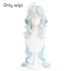 Genshin Impact Fountain Cosplay Kostym Hel Huva Mönster Tyg Focalors Uniform Cosplay Peruk XL> Peruker