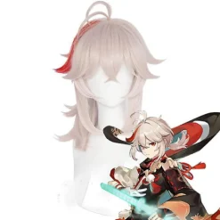 Genshin Impact Kazuha Cosplay Peruk 36cm Kort Cosplay Peruk Anime Cosplay Peruker Värmebeständiga Syntetiska Peruker> Peruker