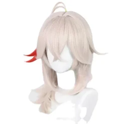 Genshin Impact Kazuha Cosplay Peruk Rosa Blandad Röd Peruk Cosplay> Peruker