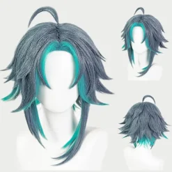 Genshin Impact Xiao Cosplay Kostym Uniform Peruk Anime Halloween kostymer för män spel> Peruker