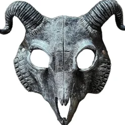 Getmask med Horn Halloween Karneval Party Rekvisita Djurhuvud Benmask Kostym för Män Kvinnor Djävul Cosplay> Masker