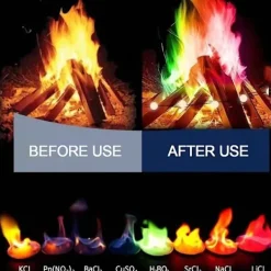 50g~750g Magiska Neon Flamfärgförändrande Mystisk Eld Bonfire Pulver Eldstad> Smink