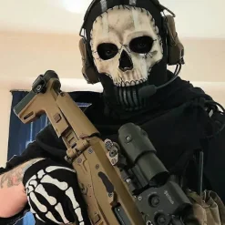 Ghost Mask V2 - Call of Duty MW2 Airsoft Skull Hjälm för Cosplay[JUN]><noscript><img width=