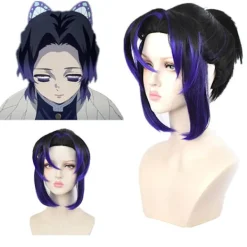 Ghost Slayer Peruk Fjärilsuthållighet Perukmössa Svart Gr[CP]> Peruker