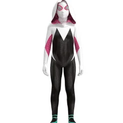 Ghost Spider-gwen Kostym Cosplay Kostym Party Jumpsuit Åtsittande Barnkläder Spiderman Ansiktsmålning 190cm - Perfet 150cm><noscript><img width=