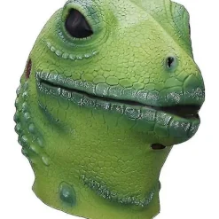 FMYSJ Ghyt Ödlehuvud Mask Halloween Kostym Rekvisita Vuxen Fest Realistiska Djur Latex Masker Grön Ödlehuvudbonad (FMY)> Masker