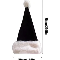 GHZ 2 st Svarta Tomteluvor - Deluxe Svartvit Julmössor för Vuxna><noscript><img width=