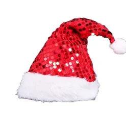 Glitter Julhatt Vuxen One Size Röd> Tillbehör