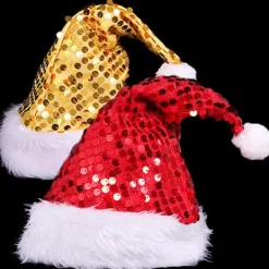 Glitter Julhatt Vuxen One Size Röd> Tillbehör