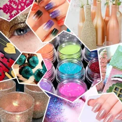 Woosien Glitter Tattoo Kit Temporärt Set 24 Färger 93 Mönster Mallar Kropp Nagelkonst Målarfärg Party Makeup><noscript><img width=