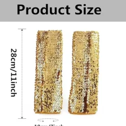 Glittrande fingerlösa långa handskar för kvinnor, silver, lämpliga för kostymer> Tillbehör