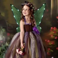 Glittrande älvvingar för vuxna, LED-hårband och trollstavar för barnkalas Trollslända grön Trollslända grön><noscript><img width=