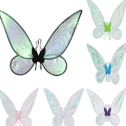 Glänsande älvvingar Vuxen Transparenta vingar Halloween-kostym> Tillbehör