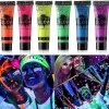 Glow In Dark Ansikts- och Kroppsmakeup UV Svartljus Neon Fluorescerande 0.34oz Set med 6 Tubar> Smink
