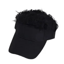 Golf Basebollkeps Med Falskt Hår Keps Solskydd Roliga Toupee Hattar Herr Spikad><noscript><img width=