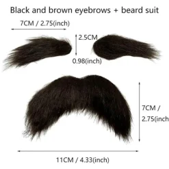 Jettbuying Ögonbrynskit Cosplay Rekvisita Dekoration Mustaschset Ansiktshår A><noscript><img width=