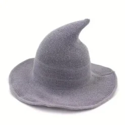 Gothic Witch Stickad Mössa för Halloween & Festliga Tillfällen[JUN]> Huvudbonader