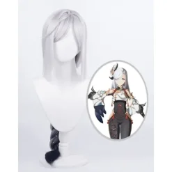 FMYSJ Grå Hästsvans Värmebeständig Peruk För Cosplay Anime Shenhe Peruker Halloween Kostym Peruker Grå - (FMY)><noscript><img width=