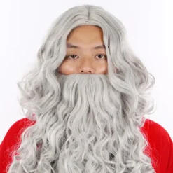 Grå tomte skägg komplett set><noscript><img width=