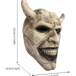 Graber Cosplay Mask, Svart Telefonmask, Skräckfilm, Halloween, Läskig Mask, Herrkostymmask (Ljusgrå)><noscript><img width=