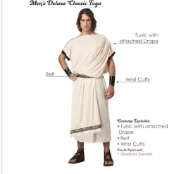 Grekisk toga-dräkt för par (man och kvinna) kvinnor M><noscript><img width=