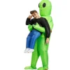 Grön Alien Bär Människa Kostym Uppblåsbar Rolig Uppblåsbar Dräkt Cosplay För Fest Barn> Dräkter