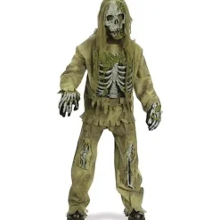 Grön General Zombie Dräkt Maskeradskräck Skelettdräkt Halloweenfestföreställning Rekvisita MJ51> Dräkter