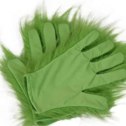 Grön julmonster plyschhandskar vuxna barn julfest The Grinch Cosplay Kostymrekvisita [DB]><noscript><img width=